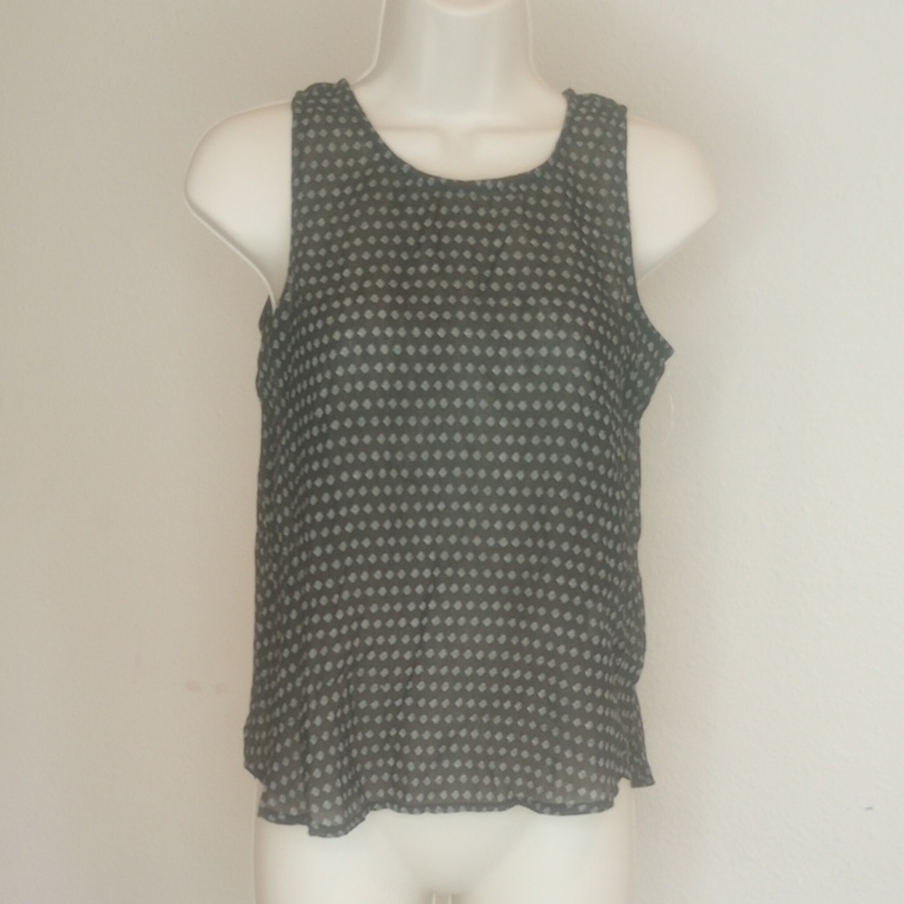 Old Navy Black and White Tank Sleeveless Top Sz XL/TG ( 14 )